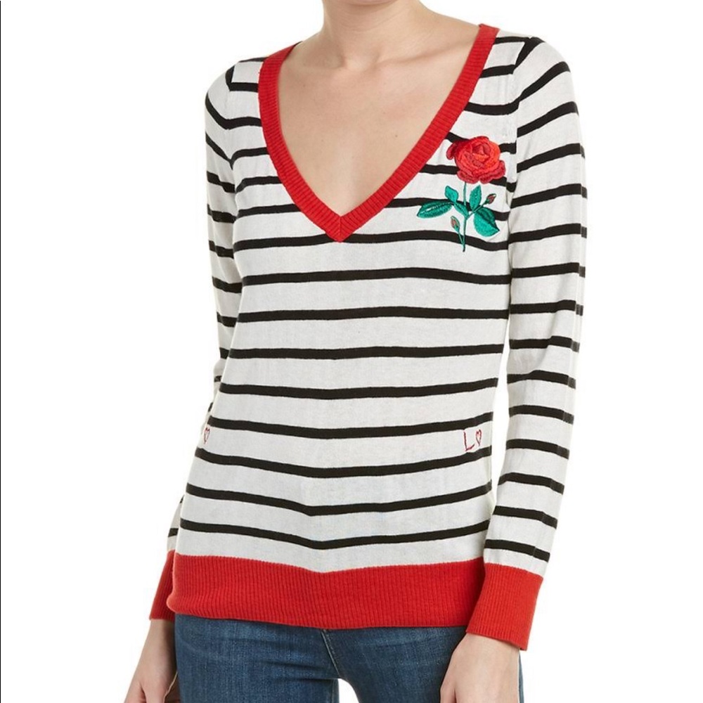 Chaser Embroidered V Neck